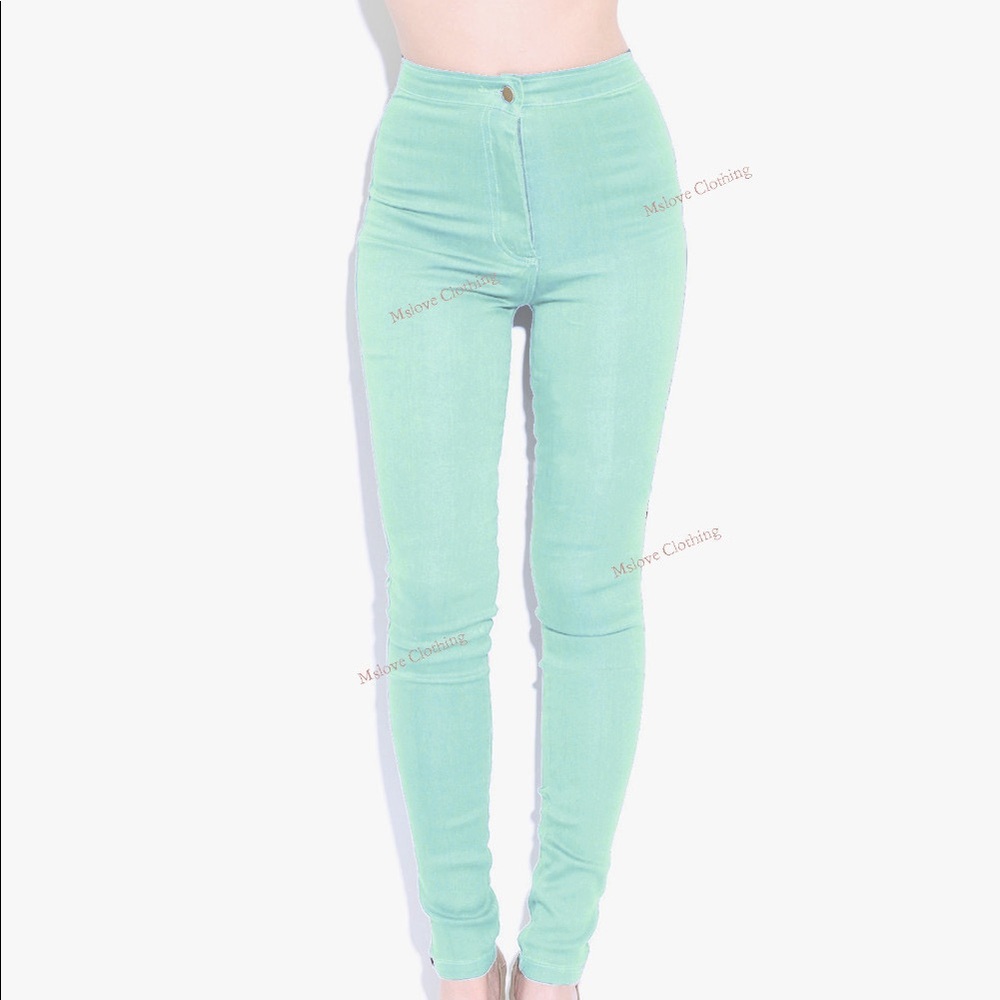 American Apparel mint easy  jeans - unique rare colour